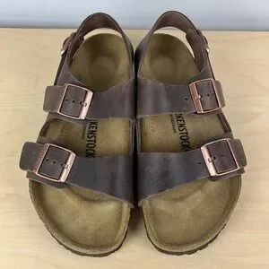 Birkenstock Men’s Size 41 / 8.0 Milano Brown Leather Slingback Sandals (W10) Birkenstock | Shoes | Birkenstock Mens Size 4 8 Milano Brown  main image 2